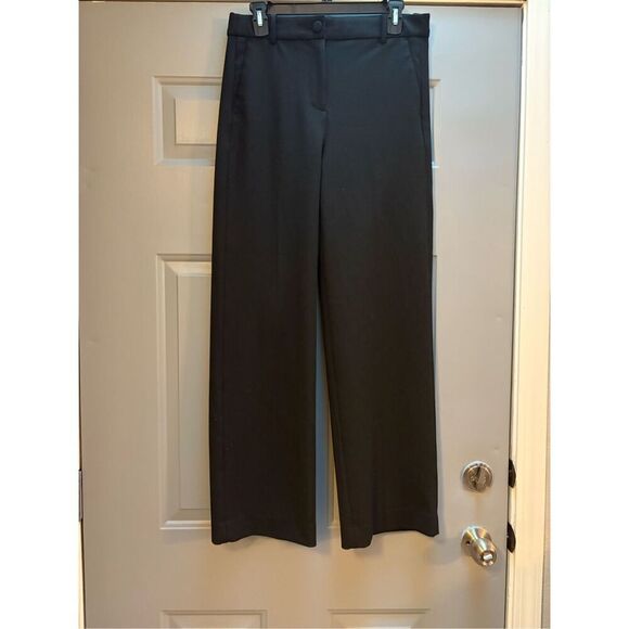 J. Crew Sydney Wide Leg Black Pant in Four Season Stretch Women's size 8 - Picture 9 of 12